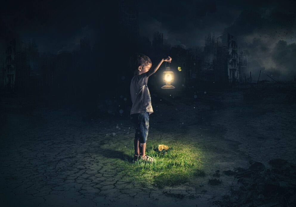 Boy with lantern